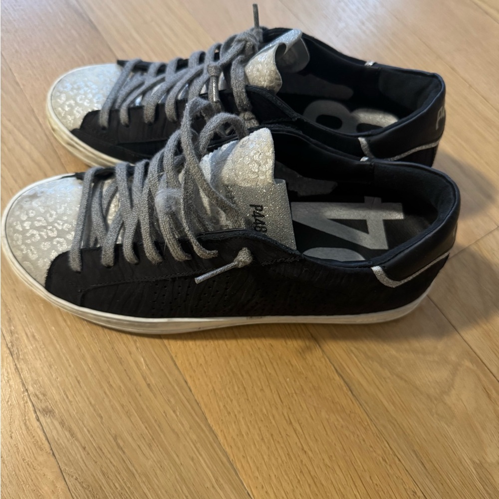 P448 Black and Silver Sneakers